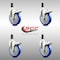 Service Caster 5 Inch 316SS Blue Poly Swivel 1-1/8 Inch Expanding Stem Caster Set Lock Brake SCC-SS316TTLEX20S514-PPUB-BLUE-118-4 - alternate 3